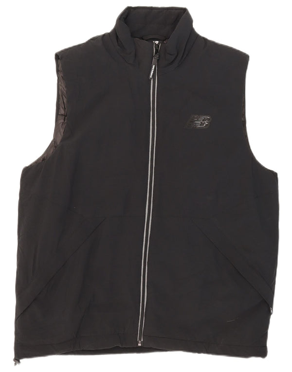 New Balance Chaleco para hombre UK 38 Medio Negro Poliéster