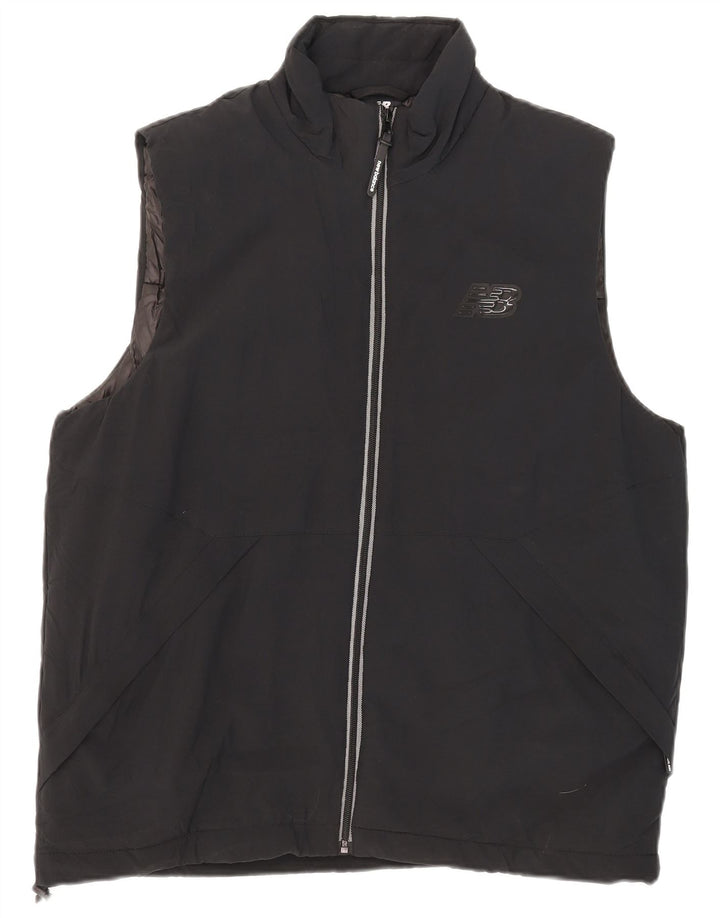 New Balance Chaleco para hombre UK 38 Medio Negro Poliéster