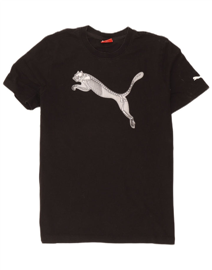 Camiseta Puma Graphic Top Medium Black Colorblock para hombre