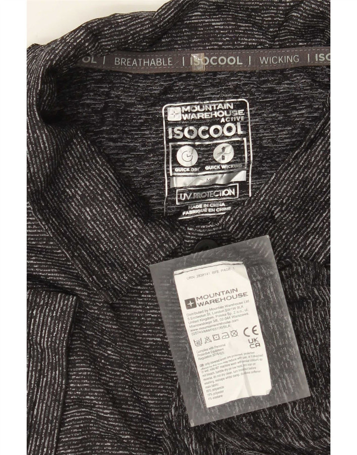 Polo IsoCool de hombre de Mountain Warehouse de poliamida moteada en gris medio