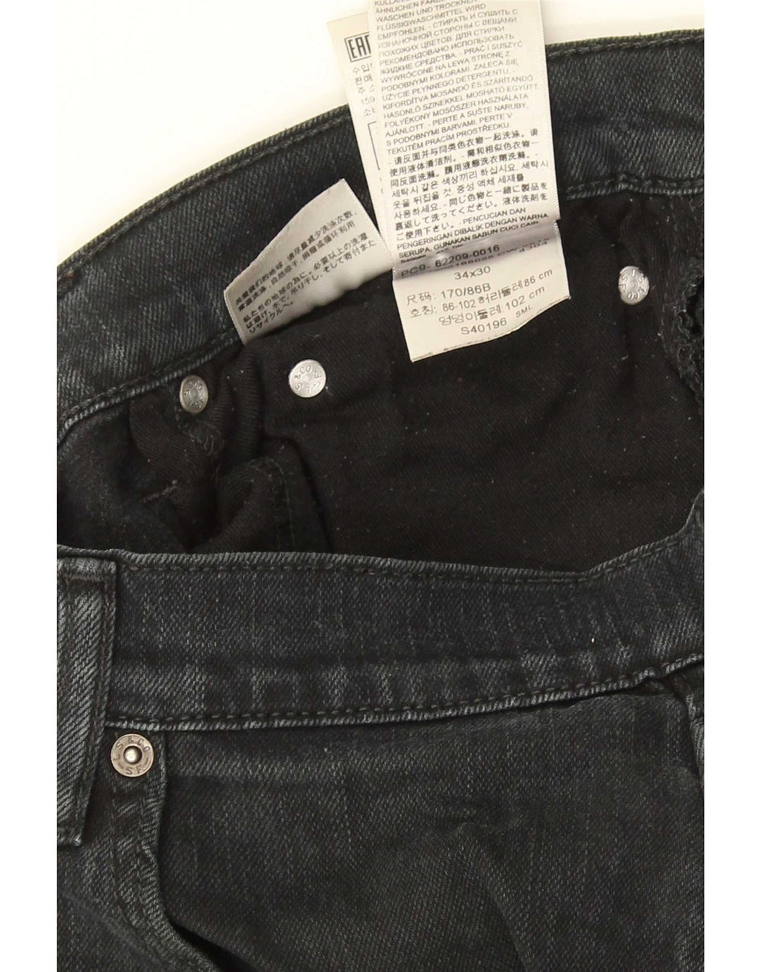 Levi's Vaqueros ajustados para hombre W34 L30 Algodón negro