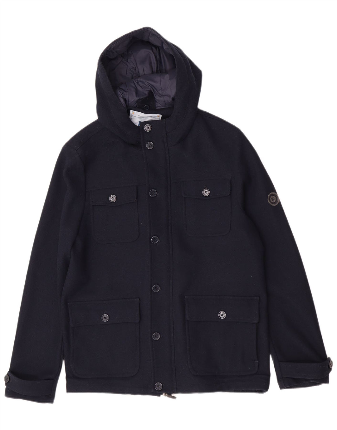 Harmont & Blaine Chaqueta utilitaria con capucha para hombre UK 40 Large Poliéster azul marino