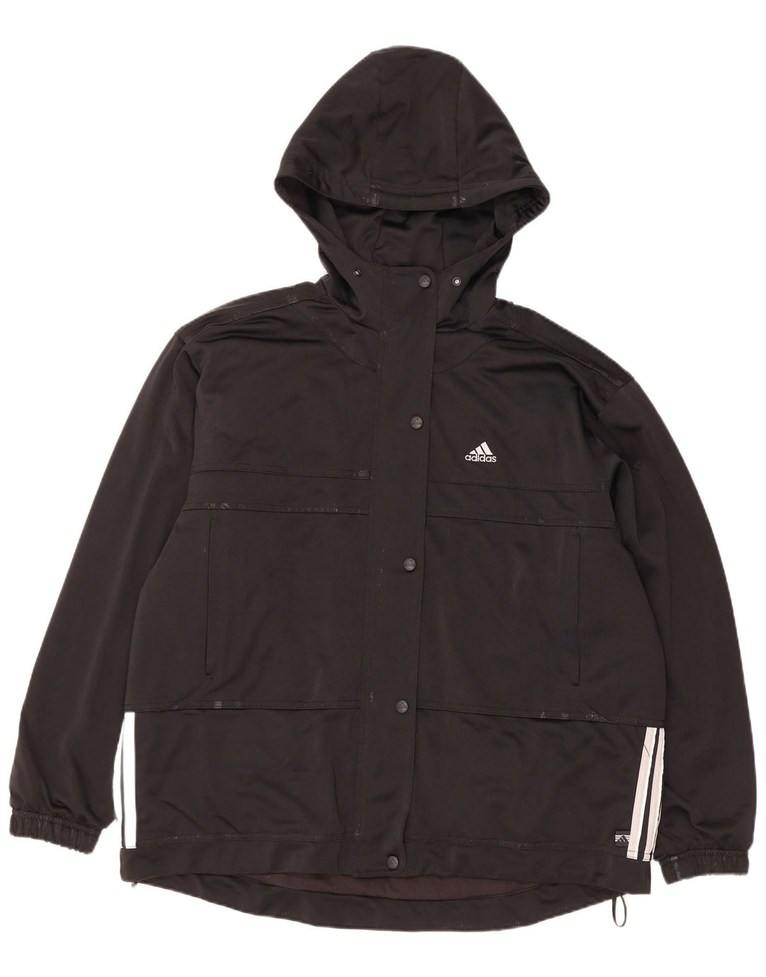 ADIDAS Chaqueta de chándal extragrande con capucha para mujer UK 40 Grande Negro
