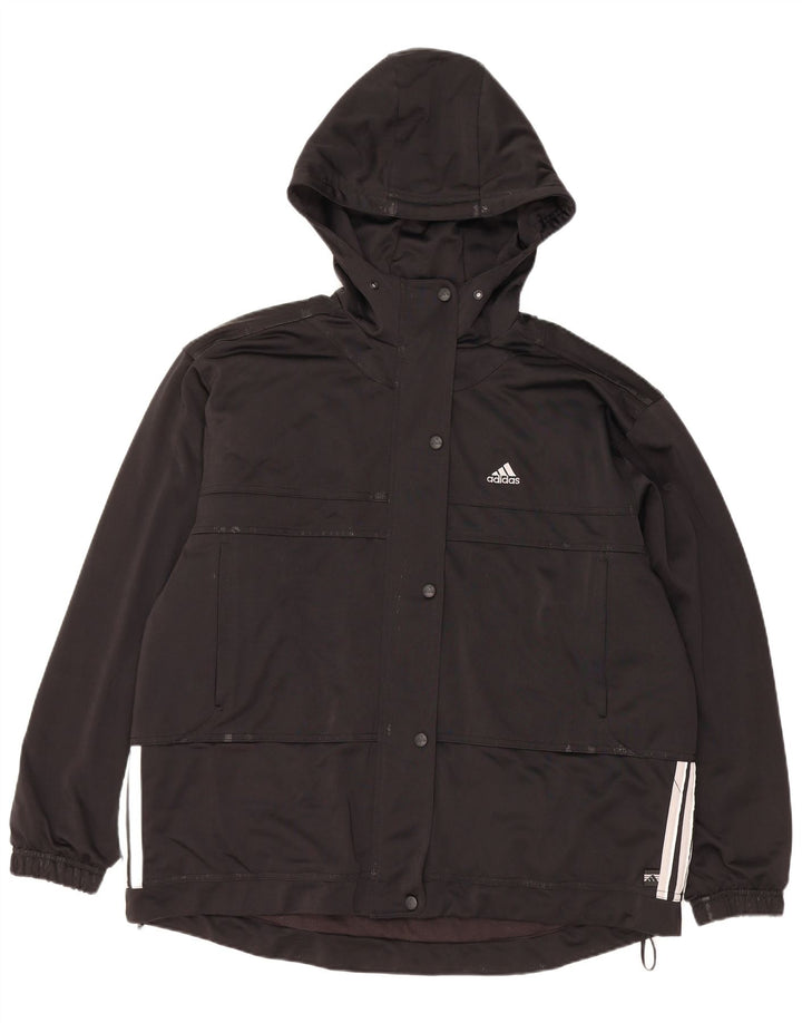 ADIDAS Chaqueta de chándal extragrande con capucha para mujer UK 40 Grande Negro