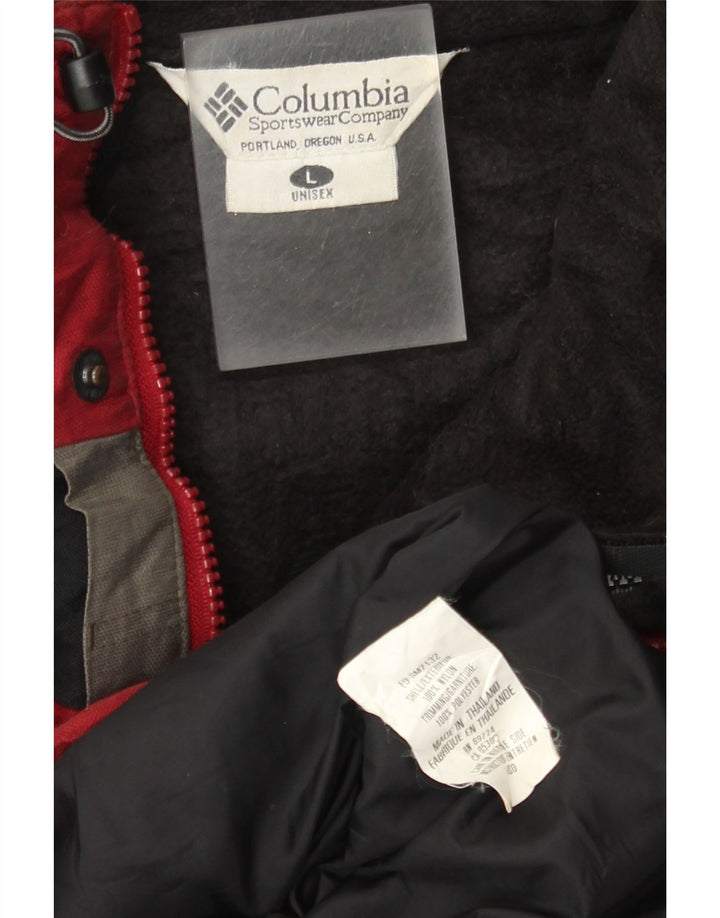 Columbia Chaqueta cortavientos Omni-Tech para hombre Reino Unido 40 Grande Rojo Colorblock
