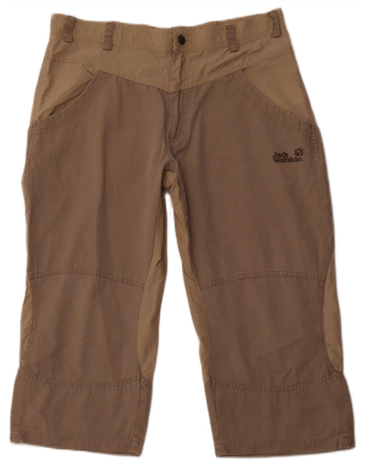 JACK WOLFSKIN Bermudas para hombre W34 Large Marrón Colorblock Algodón