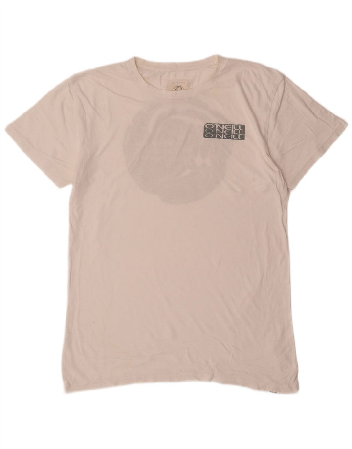 O'Neill Camiseta gráfica para hombre Top de algodón blanco mediano