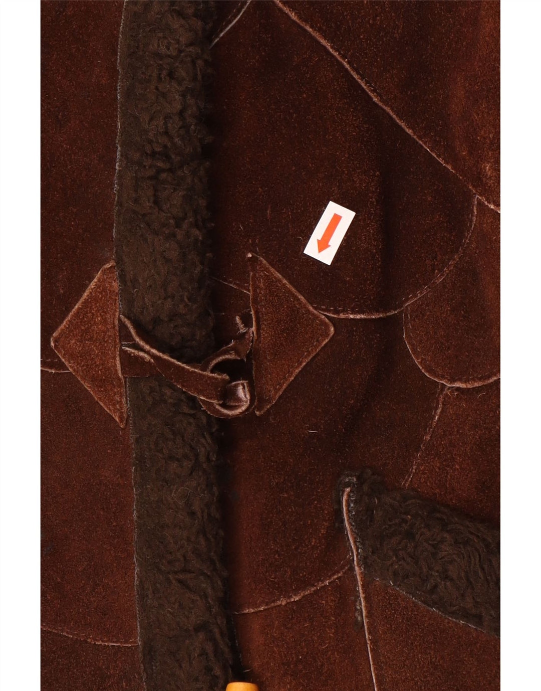 VINTAGE Chaqueta de piel de mujer Reino Unido 14 Marrón Medio