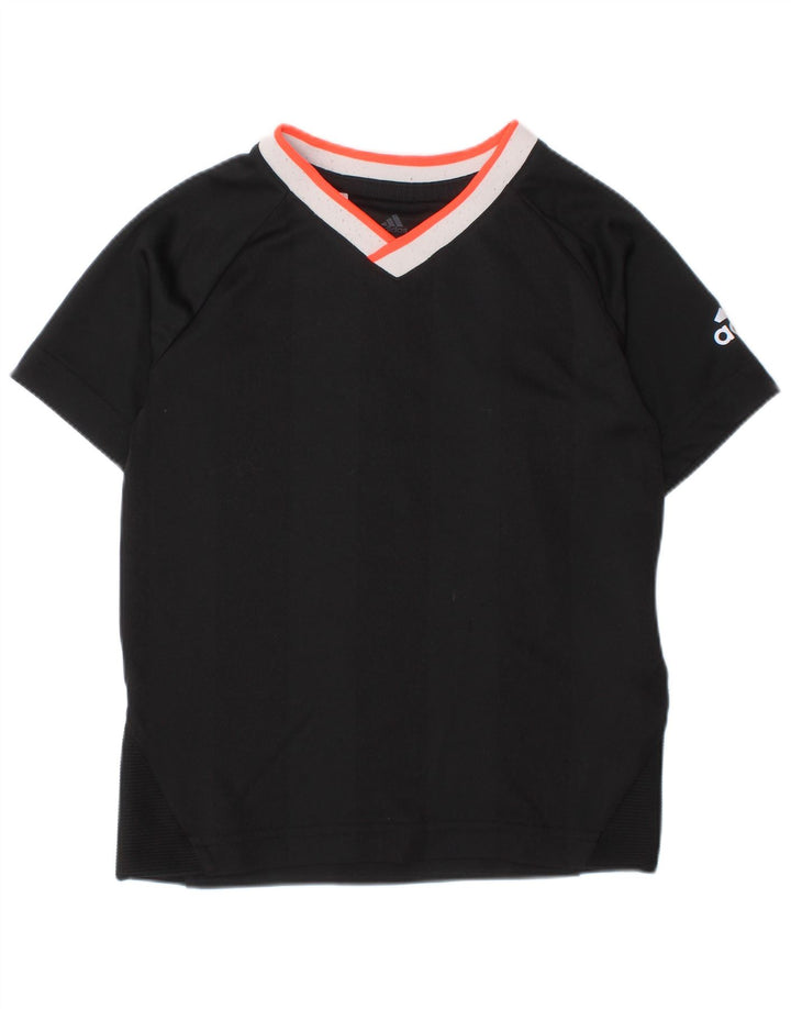 ADIDAS Camiseta Climalite para niños 4-5 años Small Negro Poliéster