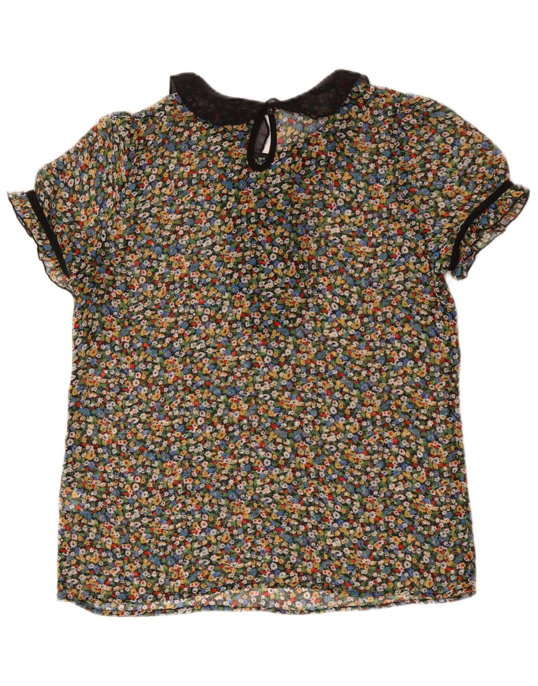 Topshop Blusa transparente para mujer UK 40 Mediana Multicolor Floral