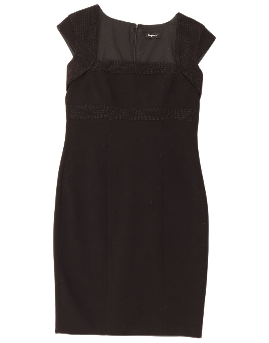 BYBLOS Vestido tubo para mujer IT 46 Grande Poliéster negro
