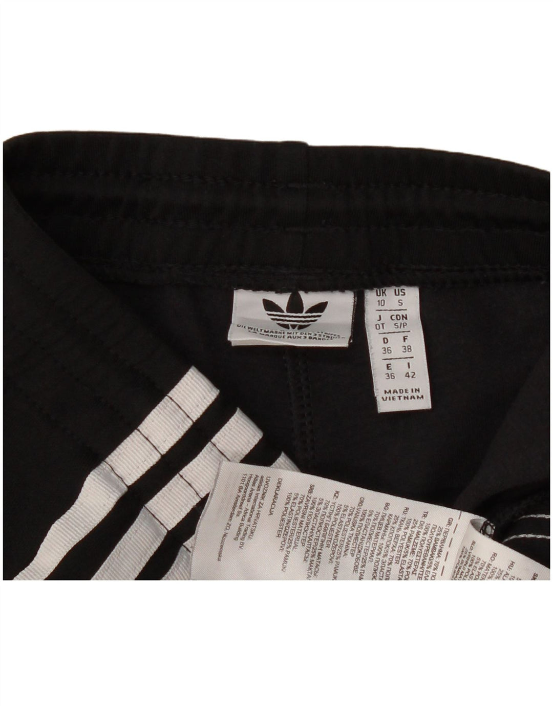 Adidas Pantalones de chándal para mujer UK 10 Small Black Poliéster