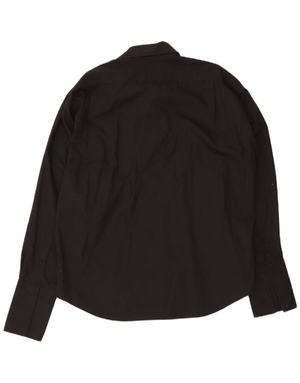 Camisa formal para hombre Yves Saint Laurent Talla 43 17 XL Algodón negro