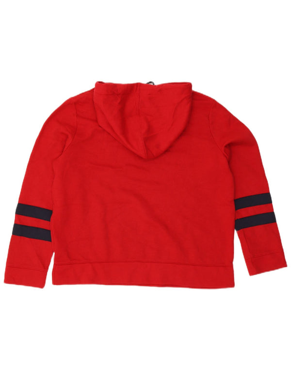 Nautica Jersey con capucha para mujer UK 40 Algodón con bloques de color rojo mediano
