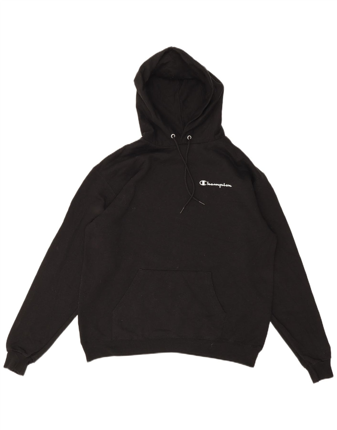 CHAMPION Sudadera con capucha para hombre Jersey grande de algodón negro
