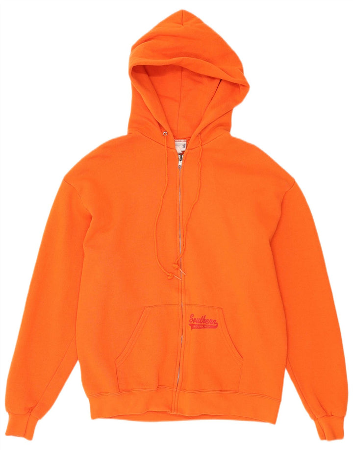 Lee Sudadera Con Capucha Y Cremallera Para Hombre Algodón Naranja Mediano