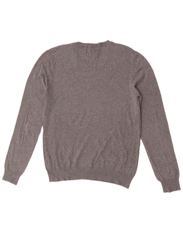 Benetton Jersey De Cuello Redondo Gris Medio