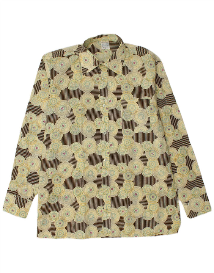 Camisa Don Carlos Hombre Talla 41 Poliéster Geométrico Beige Medio