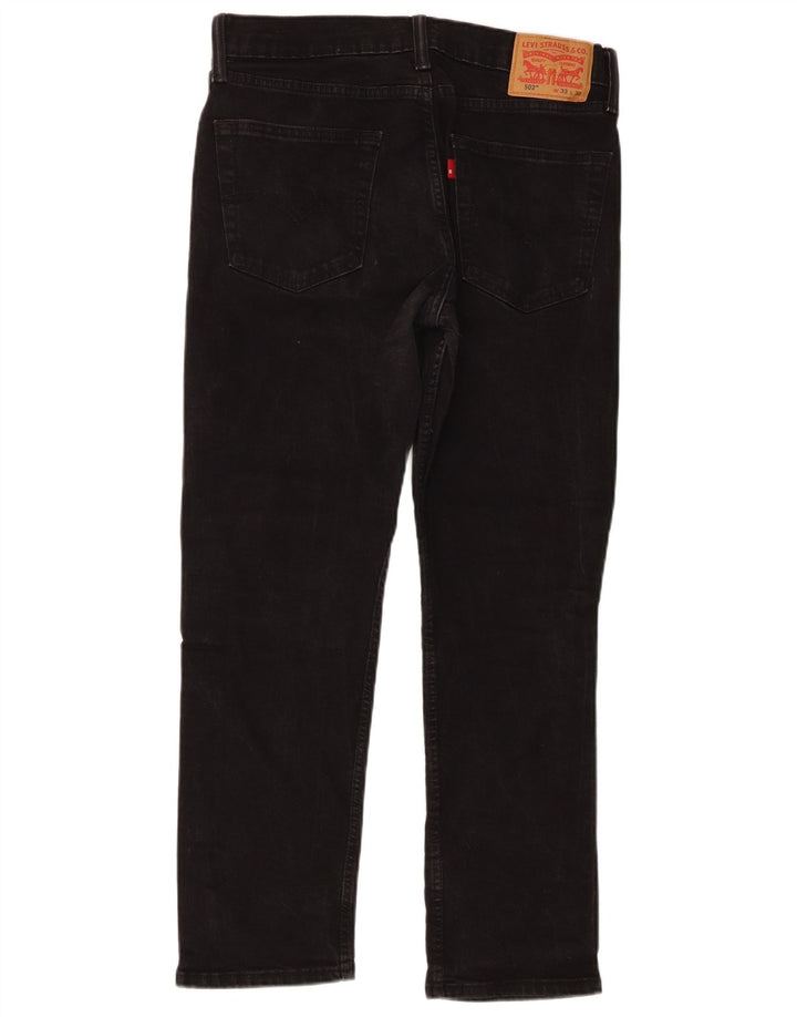 Levi's Jeans rectos 502 para hombre W33 L27 Algodón negro