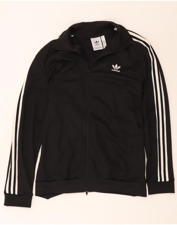 Adidas - Chaqueta de chándal para mujer, talla 40, talla grande, poliéster negro