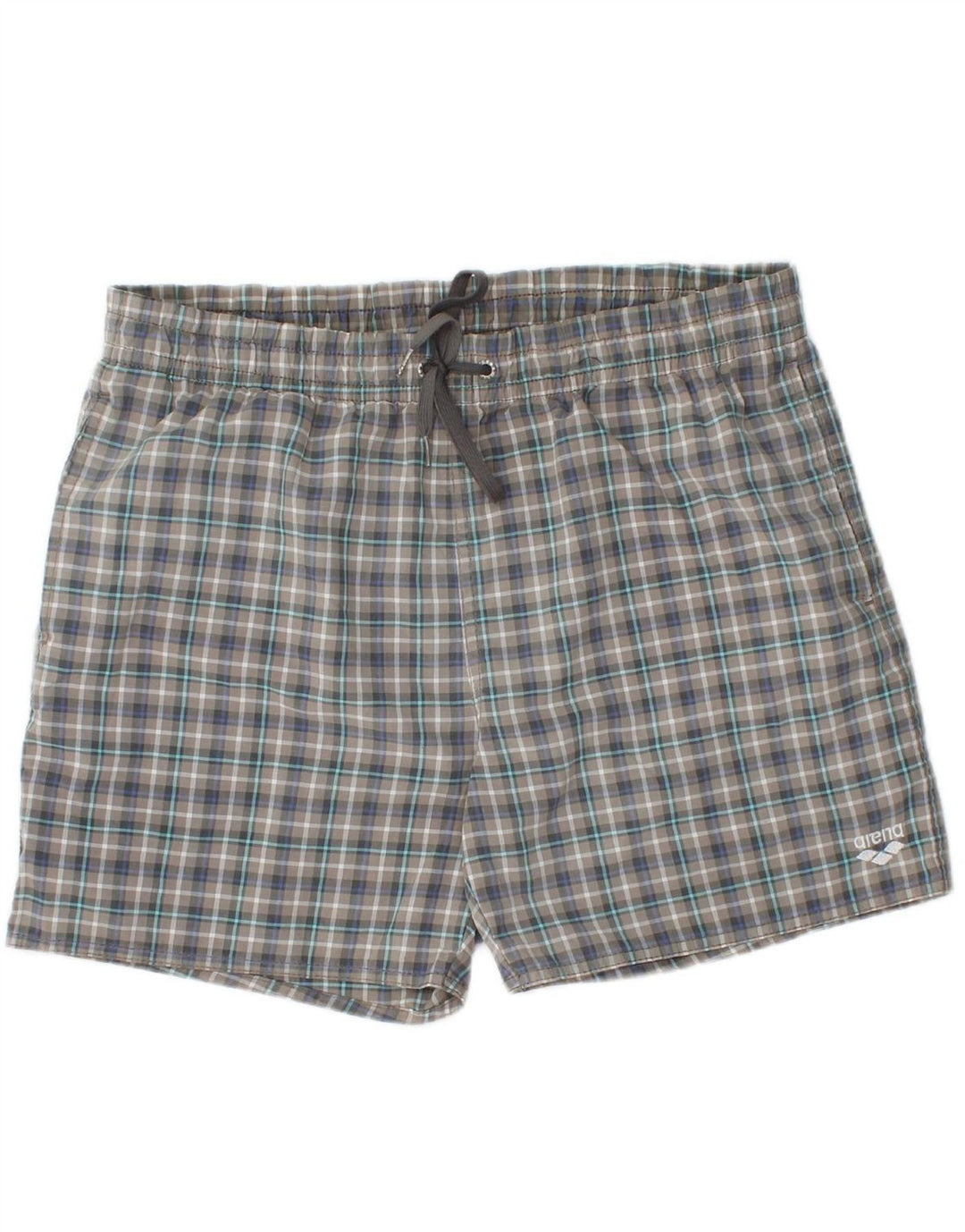 ARENA Mens Swimming Shorts Large  Grey Check