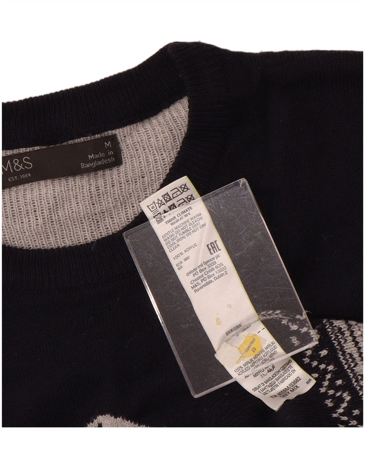 Marks & Spencer Jersey De Cuello Redondo Para Hombre Gris Medio Colorblock