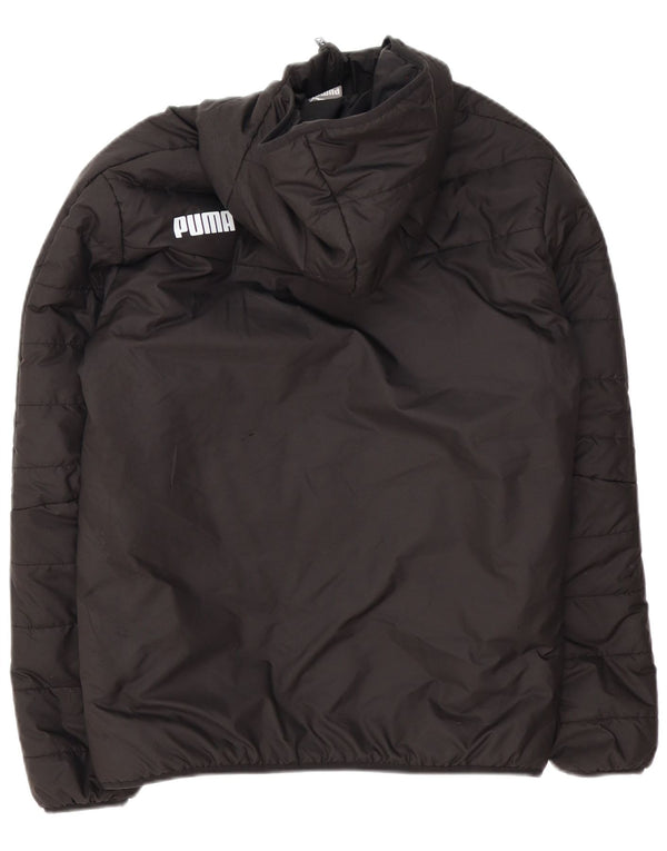 Puma Chaqueta acolchada con capucha gráfica para hombre UK 36 Small Poliéster negro