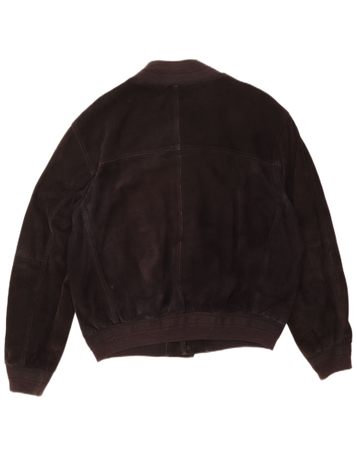 Vintage hombres ante bomber chaqueta IT 50 grande negro