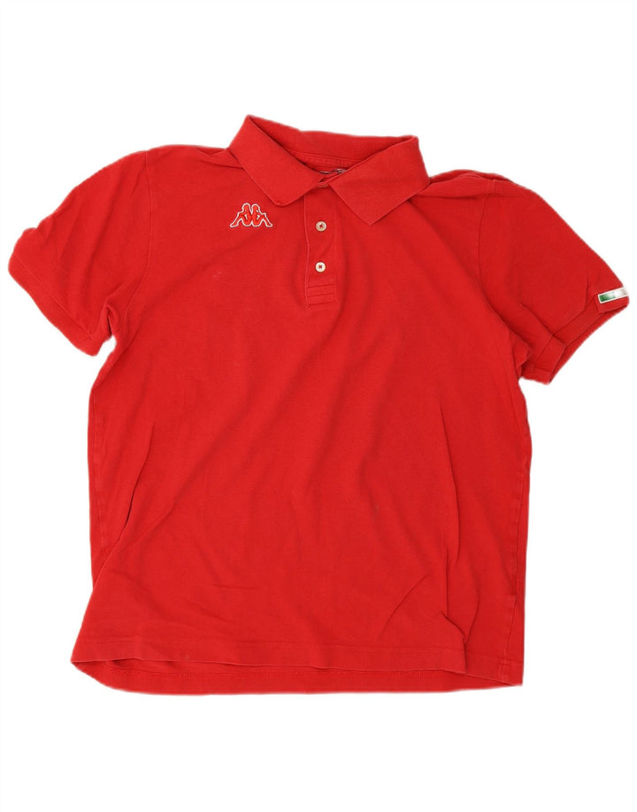 Kappa Polo Hombre Grande Rojo Algodón