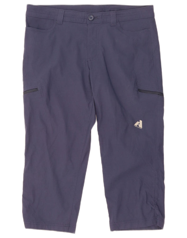 Eddie Bauer Pantalones capri de senderismo para mujer US 10 Large W34 L21 Nylon azul