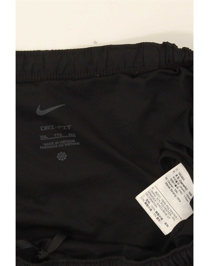 Nike - Pantalones cortos deportivos Dri Fit para hombre, talla 2XL, poliéster negro