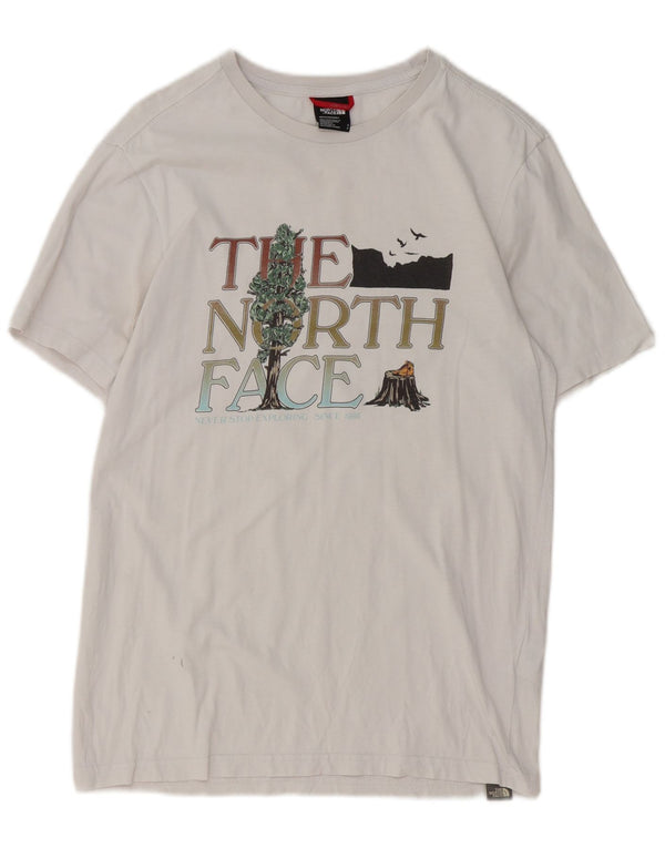 The North Face Camiseta gráfica para hombre Top Small White Cotton
