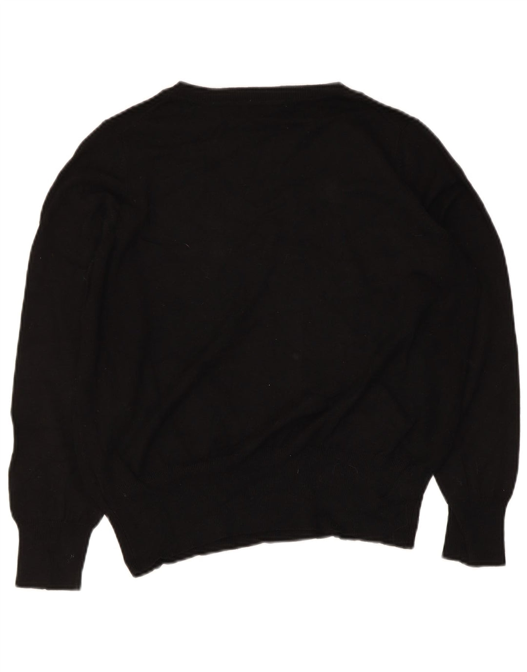 Marks & Spencer Jersey con cuello en V para mujer UK 44 Viscosa negra mediana