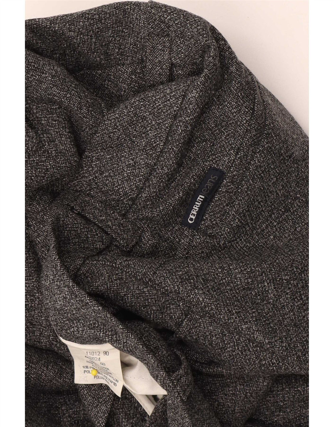 Pantalón De Traje Recto Mujer Cerruti W32 L32 Lana Gris