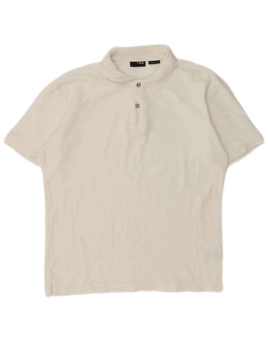 Polo Fila Hombre Algodón Blanco Mediano