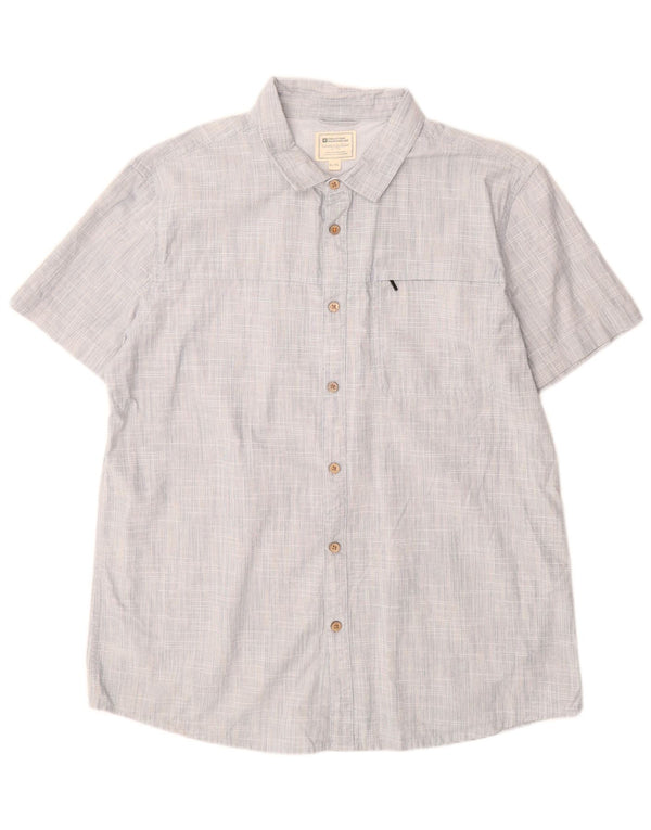 Camisa de manga corta para hombre Mountain Warehouse XL Algodón azul