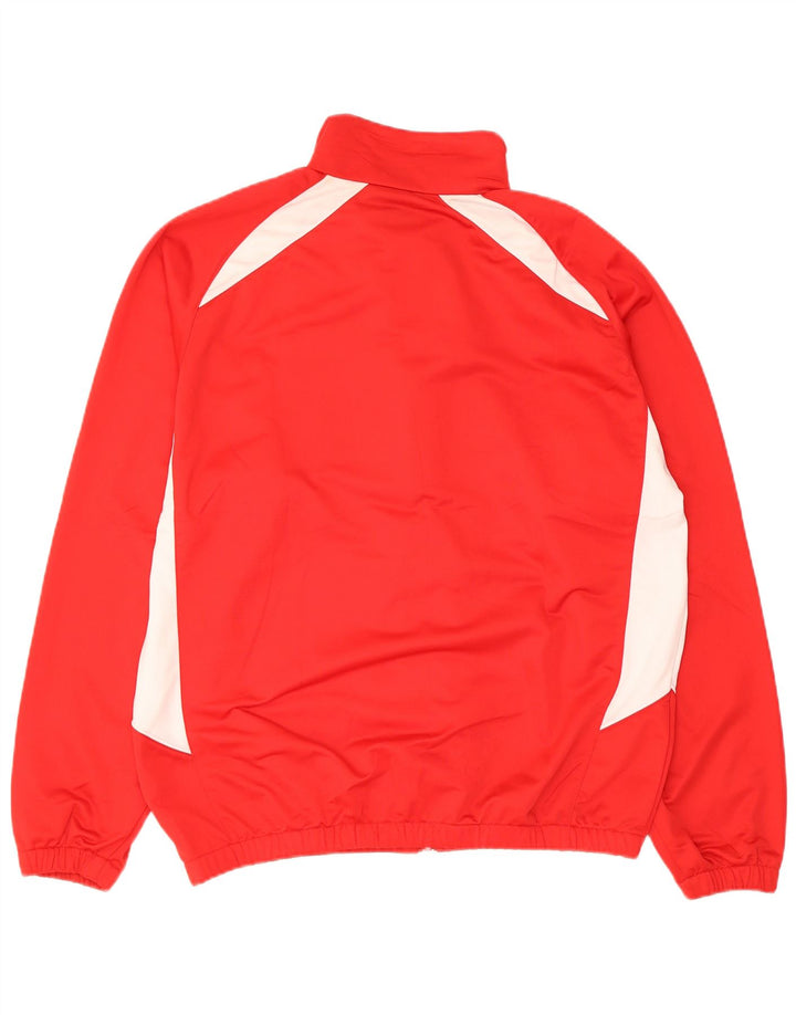 Umbro Hombre Chándal Top Chaqueta Grande Rojo Colorblock Poliéster