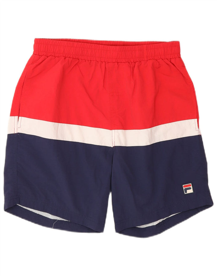 Fila Bañador Hombre Pequeño Rojo Colorblock Nylon