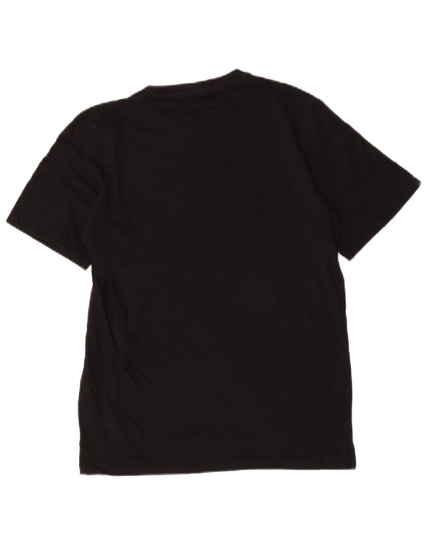 Jack & Jones - Camiseta gráfica para hombre, talla pequeña, algodón negro