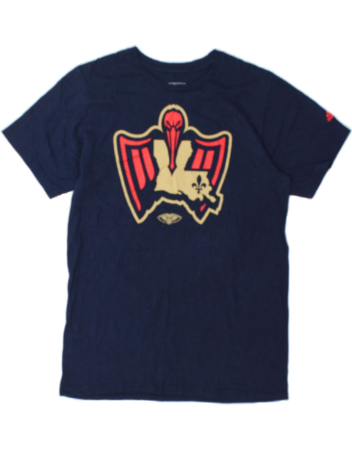 ADIDAS Mens Graphic T-Shirt Top Medium Navy Blue Cotton Vintage Adidas and Second-Hand Adidas from Messina Hembry 
