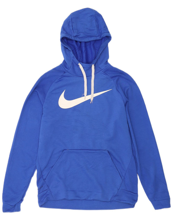 Nike Dri Fit Graphic Sudadera con capucha para hombre, color azul medio, poliéster