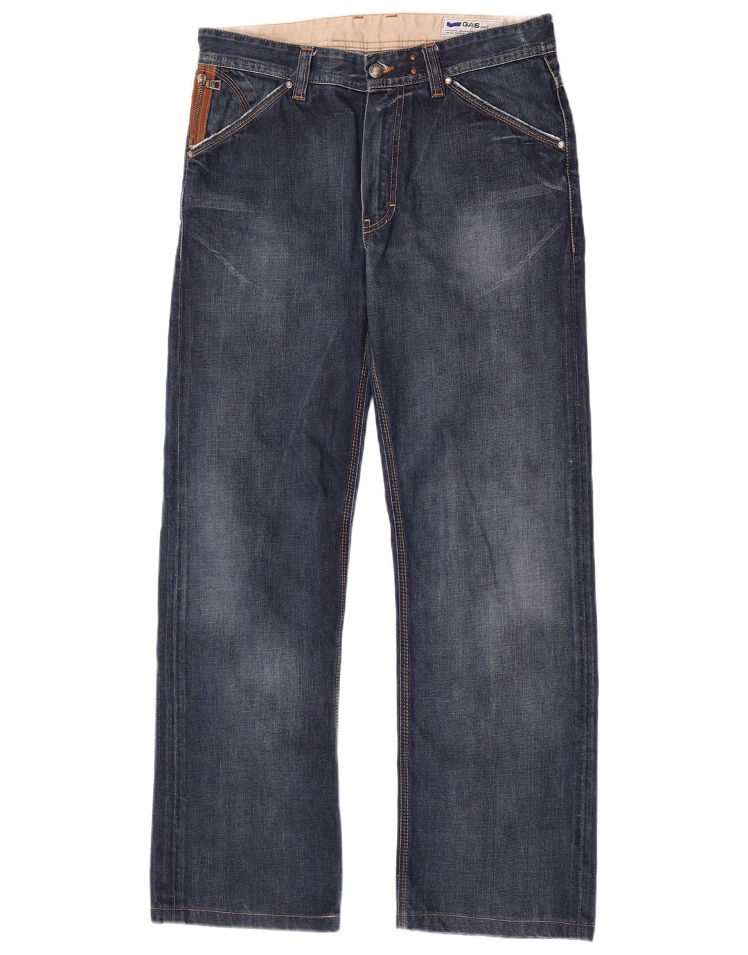 Vaqueros rectos para hombre Gas W32 L31 Algodón azul