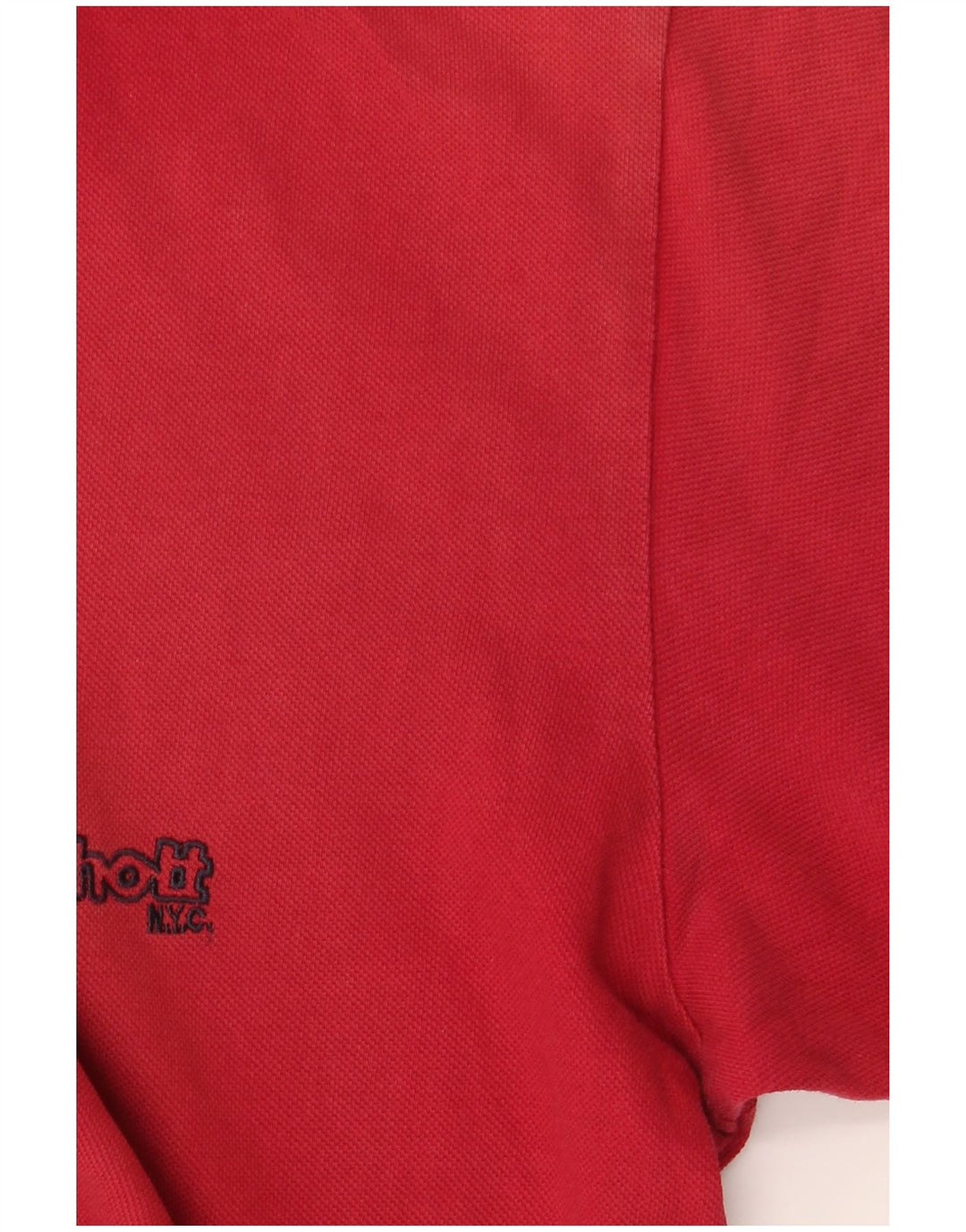SCHOTT Polo para hombre grande rojo algodón