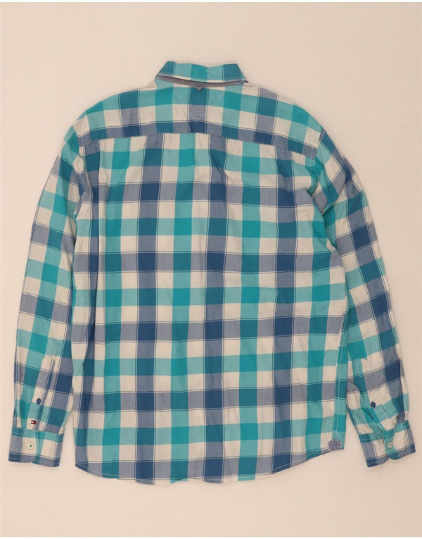 Tommy Hilfiger Camisa Vintage Fit De Algodón A Cuadros Azul Grande Para Hombre