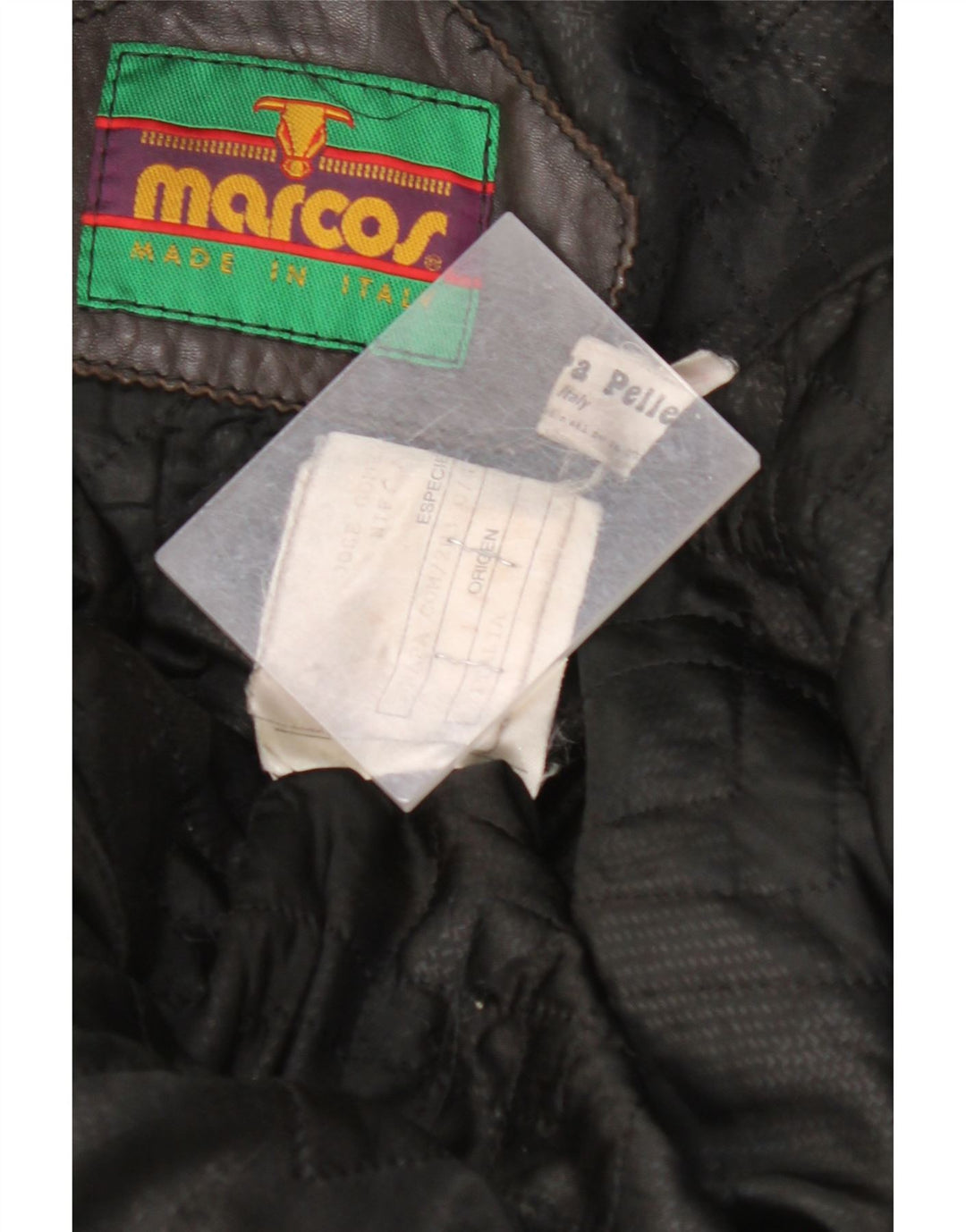 MARCOS Abrigo de cuero para hombre IT 50 Cuero marrón grande