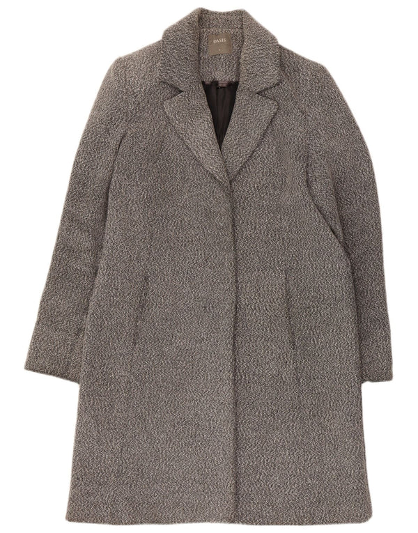 Abrigo de corte regular para mujer Oasis UK 44 Poliéster moteado gris medio