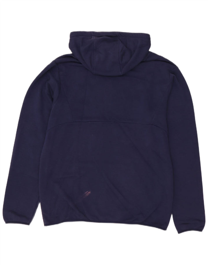 PUMA Sudadera con capucha para hombre, talla pequeña, algodón azul marino