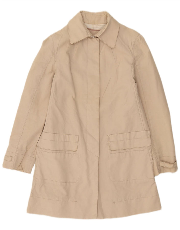 Zara Mujer Gabardina UK 42 Algodón Beige Medio