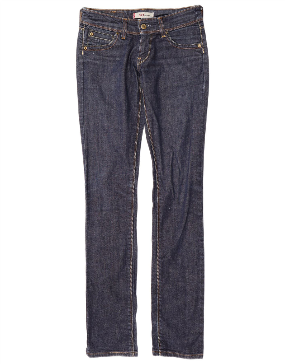 LEVI'S Vaqueros Slim 571 para Mujer W26 L34 Azul Marino