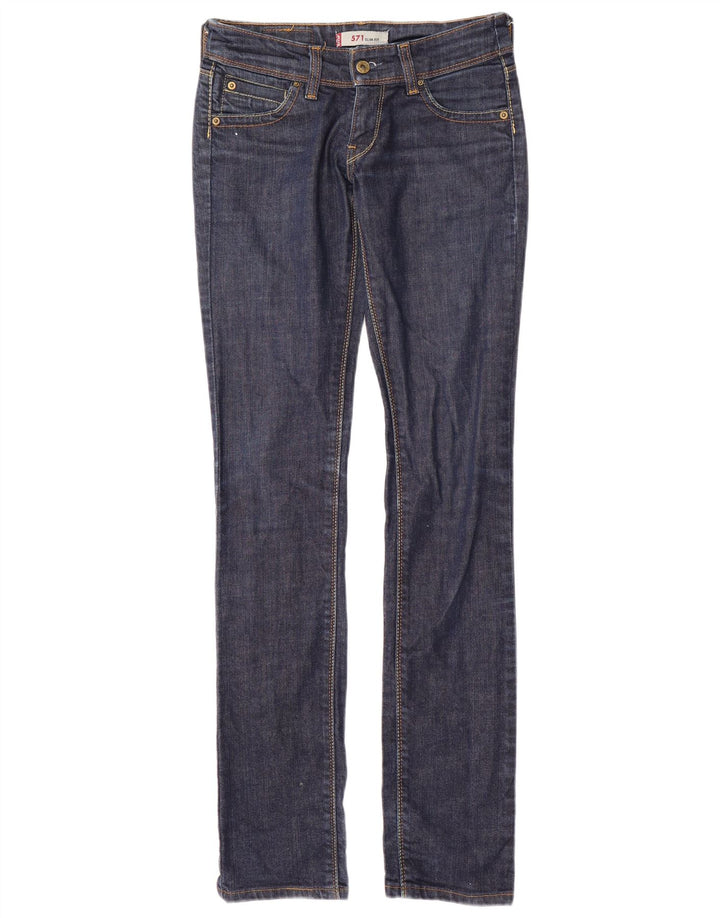 LEVI'S Vaqueros Slim 571 para Mujer W26 L34 Azul Marino